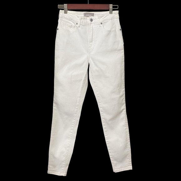 Everlane Curvy High Rise White Skinny Jeans 27 Stretch Denim Minimalist Style - Picture 2 of 6
